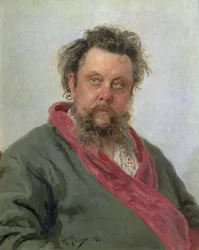 Portrait de Modeste Petrovitch Moussorgski (1839-81) 1881